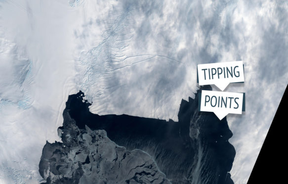 卫星图像的松岛冰川在南极洲西部。信贷:NG图片除股票的照片。