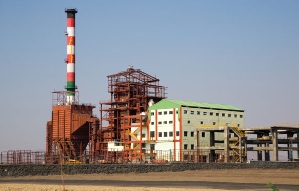 在印度的燃煤发电厂