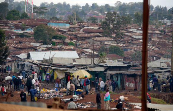 肯尼亚内罗毕基贝拉贫民窟