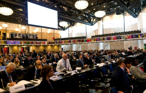 代表政府间气候变化专门委员会首次会议在丹麦,2014年。