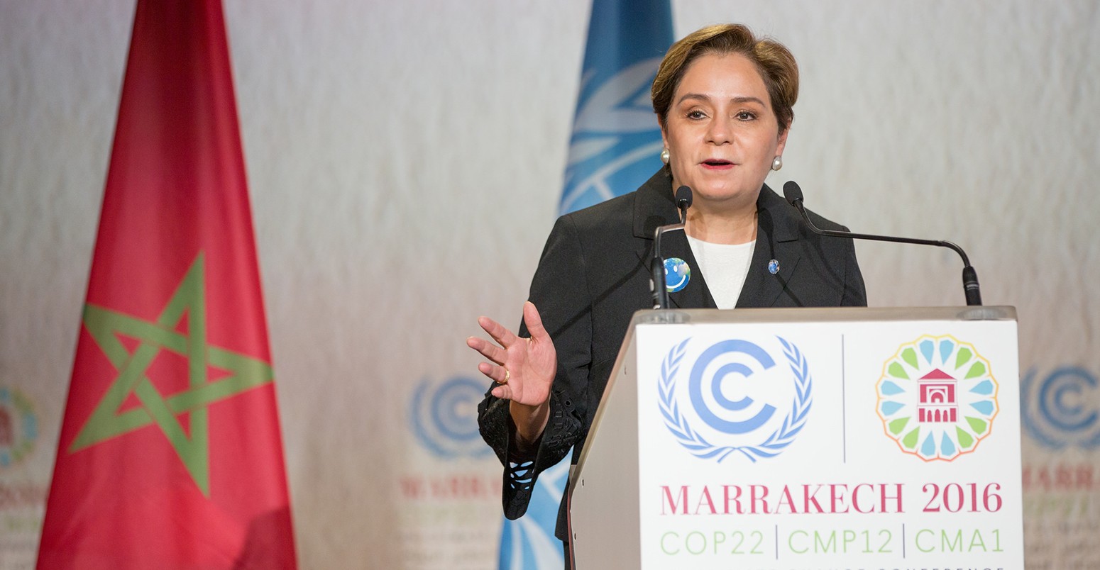 Marrakech的COP22的UNFCCC执行秘书Patricia Espinosa