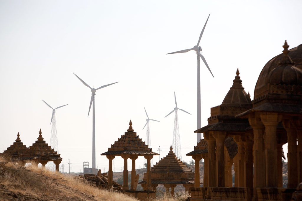 印度拉贾斯坦邦一个风电场。信贷:杰里米sutton-hibbert除股票的照片。CCA1Y8
