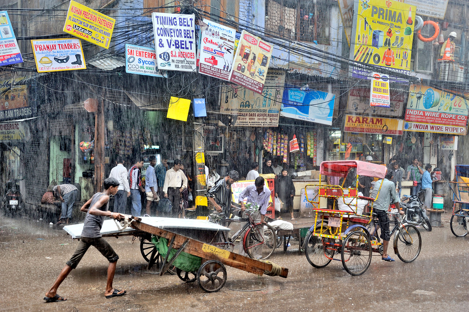 在印度季风季节，一场风暴袭击了老德里。图片来源:GoSeeFoto / Alamy Stock PhotoC7RCAW