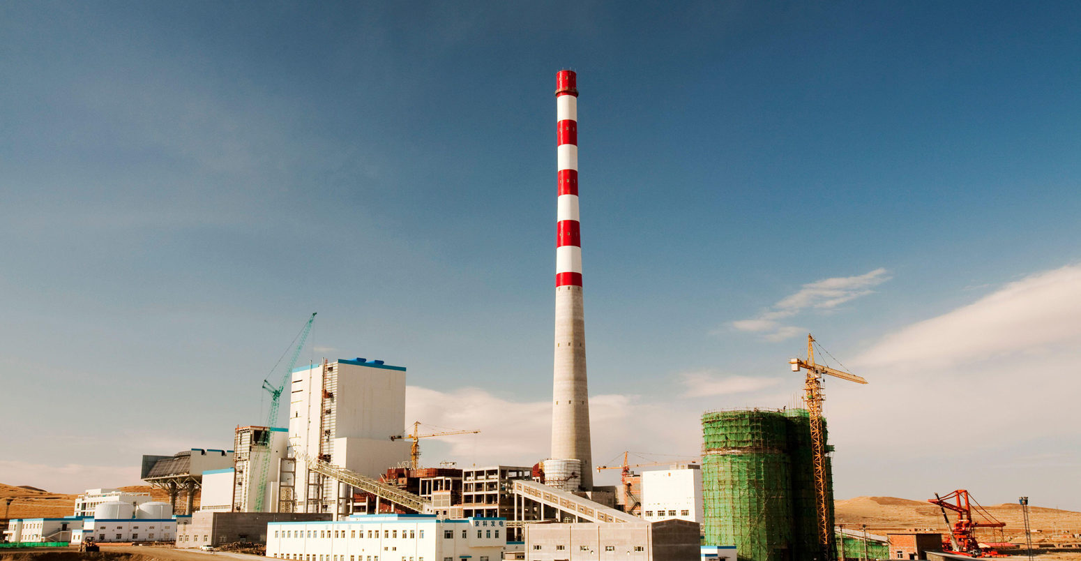 中国内蒙古正在建设燃煤电厂。资料来源:自然图片库/阿拉米图片库