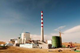 煤炭发电厂在内蒙古，中国建造。信用：自然图片库/ alamy股票照片