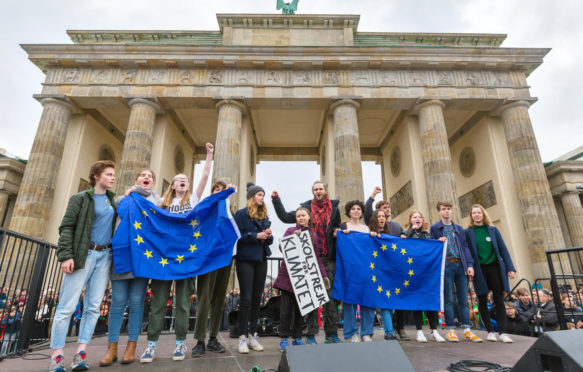 在德国柏林举行的Fridaysforfuture示威活动。2019年3月29日。信贷：Agencja Fotograficzna Caro / Alamy股票照片。TA5RH5