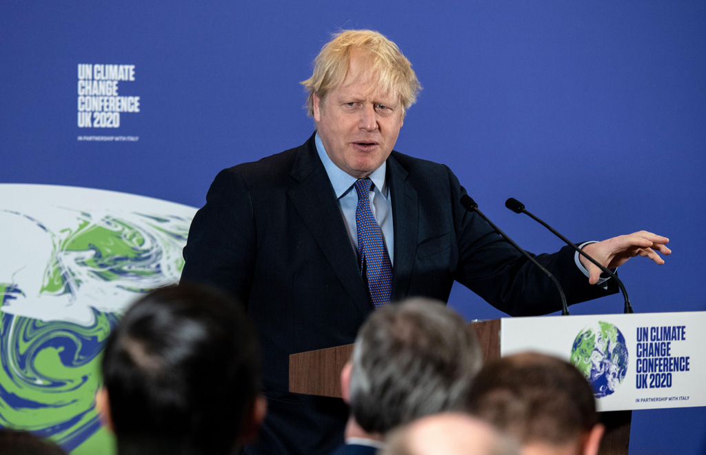 英国首相鲍里斯·约翰逊在伦敦科学博物馆举行的下一届联合国气候峰会启动仪式上表示。biwei6868