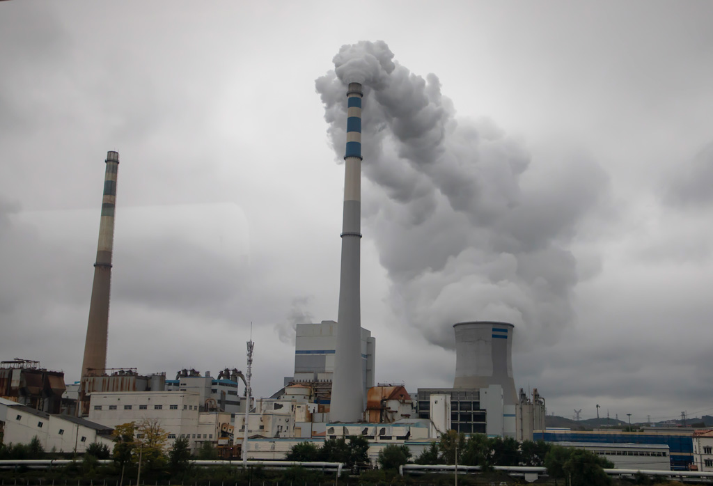 一个火力发电厂在吉林省吉林市2021年9月23日