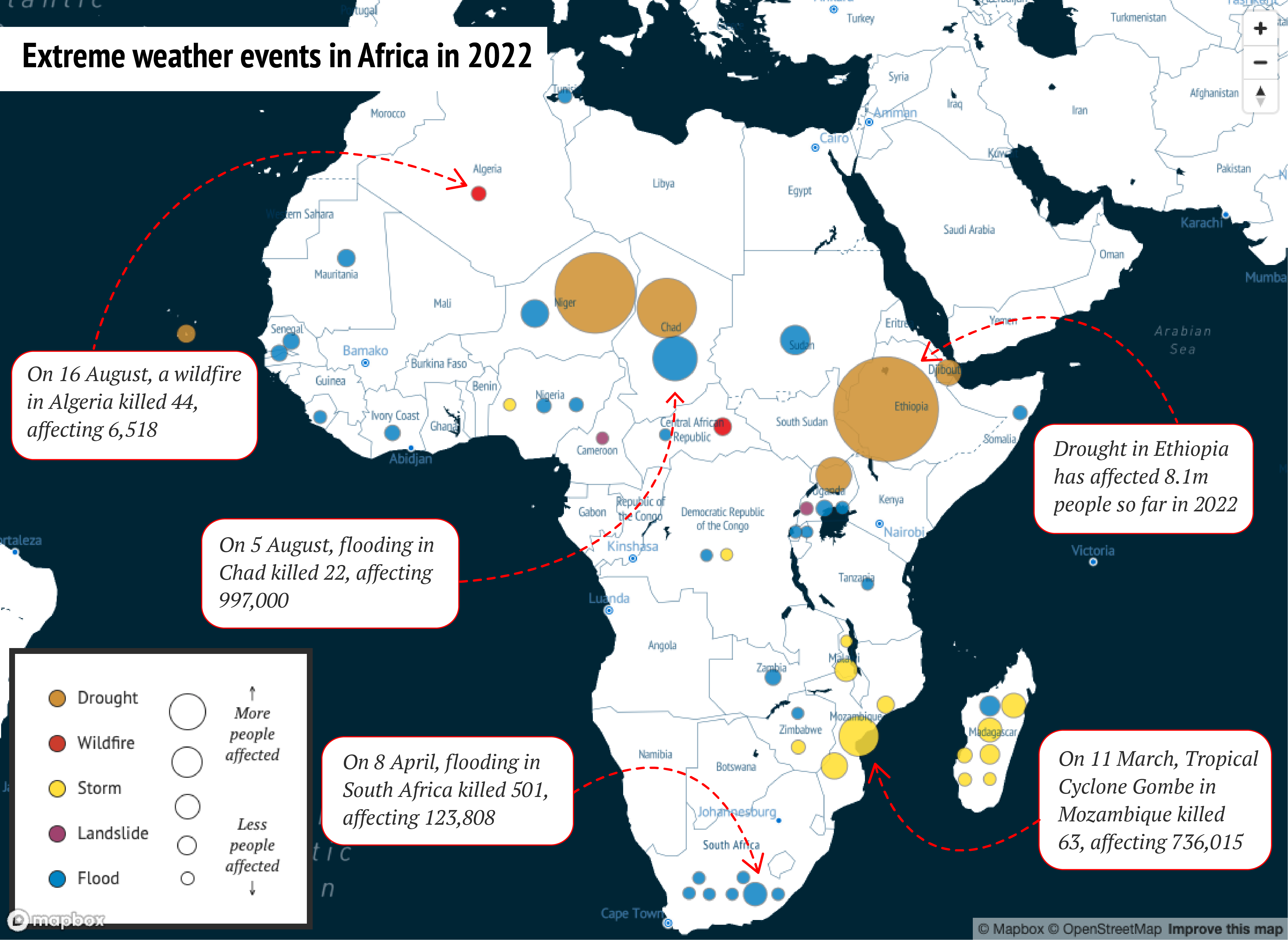 极端天气事件在2022年官媒在非洲。
