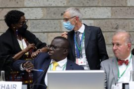 联合国生物多样性的执行秘书伊丽莎白Maruma Mrema和副部长David Cooper,弗朗西斯Ogwal和罗勒Van勒阿弗尔,WG2020联席主席。