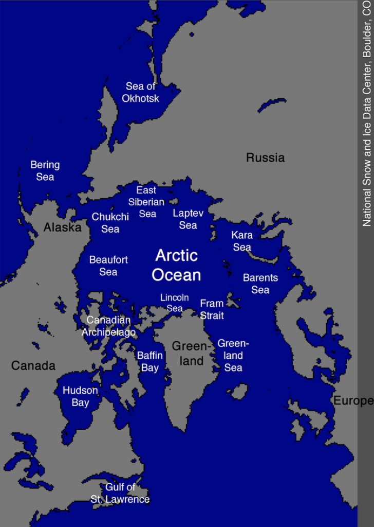 地区构成北冰洋海域。